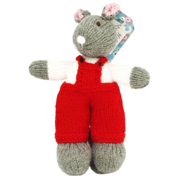 Mouse wearing in Red Dungarees