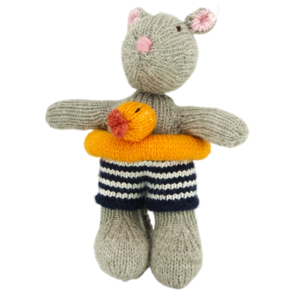 Boy Mouse wearing Trunks and Ducky Ring