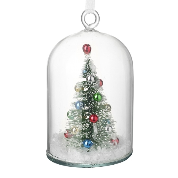 Christmas Tree In Glass Dome Hanger