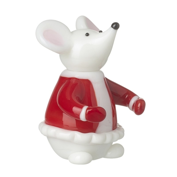 Glass Christmas Mouse