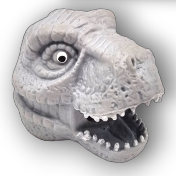 Squidgy Dinosaur Head - Gray