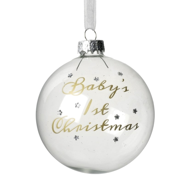 Baby's 1st Christmas Opaque Bauble Decoration