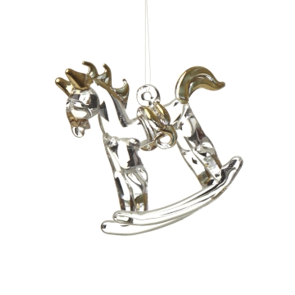 Hanging Glass Rocking Horses
