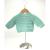 Crochet Mint Green Cardigan, Embellished with Rainbow, With Clouds, Size 6-12 Months - view 2