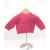 Crochet Dark Pink Cardigan, Embellished with Rainbow, With Clouds, Size 1-2 Years - view 2