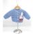 Crochet Mid Blue Cardigan, Embellished with Red Sail Boat, With White Sail, Size 2-3 Years - view 1