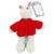 Hand Knitted Mouse, wearing a Red Aran - view 1