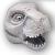 Squidgy Dinosaur Head - Gray - view 1