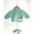 Crochet Mint Green Cardigan, Embellished with Rainbow, With Clouds, Size 6-12 Months - view 1